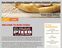 Tablet Screenshot of europizzanewtownsquare.com